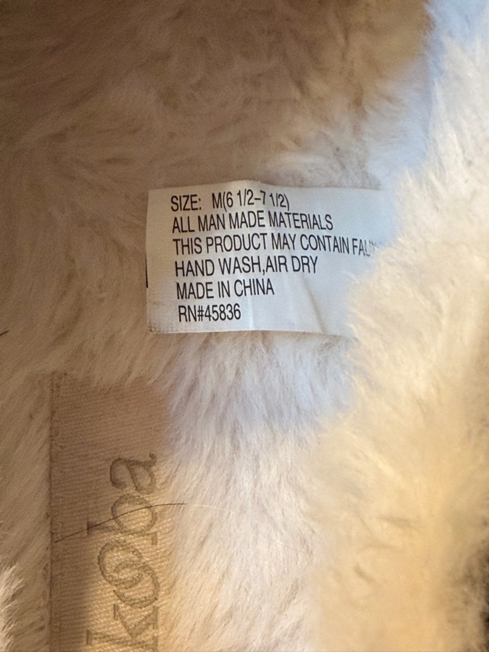 Kooba Faux Suede Slipper Women’s M 6.5-7.5 Tan Knit Trim Shearling lining - Picture 7 of 7